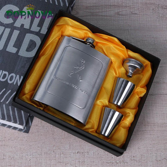 Stainless Steel Hip Flask - Perfect Gift Set for Men - Wedding & Christmas Gifts 2022 - Farefe
