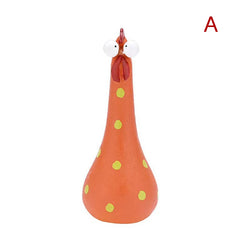 Resin Long Neck Chicken Ornaments for Garden Courtyard Decoration - Farefe