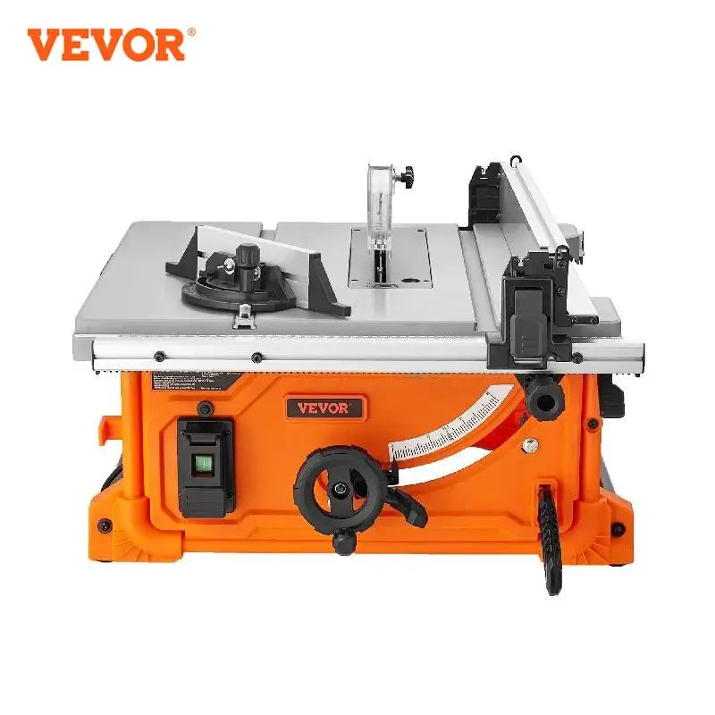VEVOR 254mm 10" Table Saw Electric Woodworking Cutting Machine with Dust Port 25" Rip Capacity for DIY Wood Plastics Cutting - Farefe