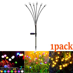 12Pack Outdoor LED Solar Lights - Waterproof Starburst Solar Firefly Lights - Lawn Lamp for Path Landscape Decorative - Farefe