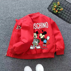 New Spring Kids Cartoon Mickey Minnie Mouse Print Jacket - Farefe