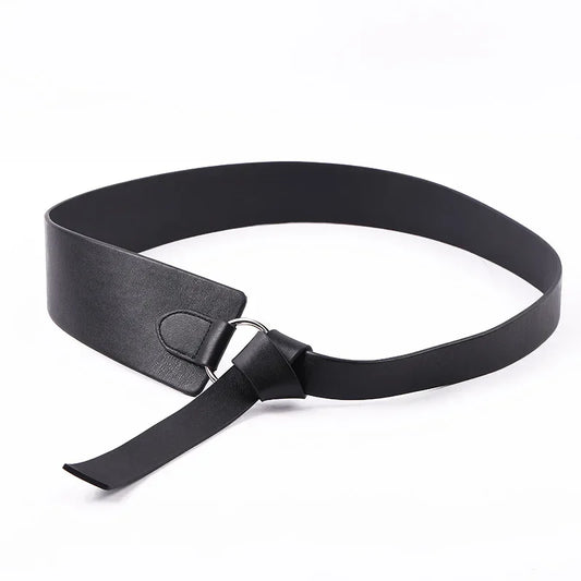 New Wide PU Leather Corset Belt - Women's Belts - Farefe