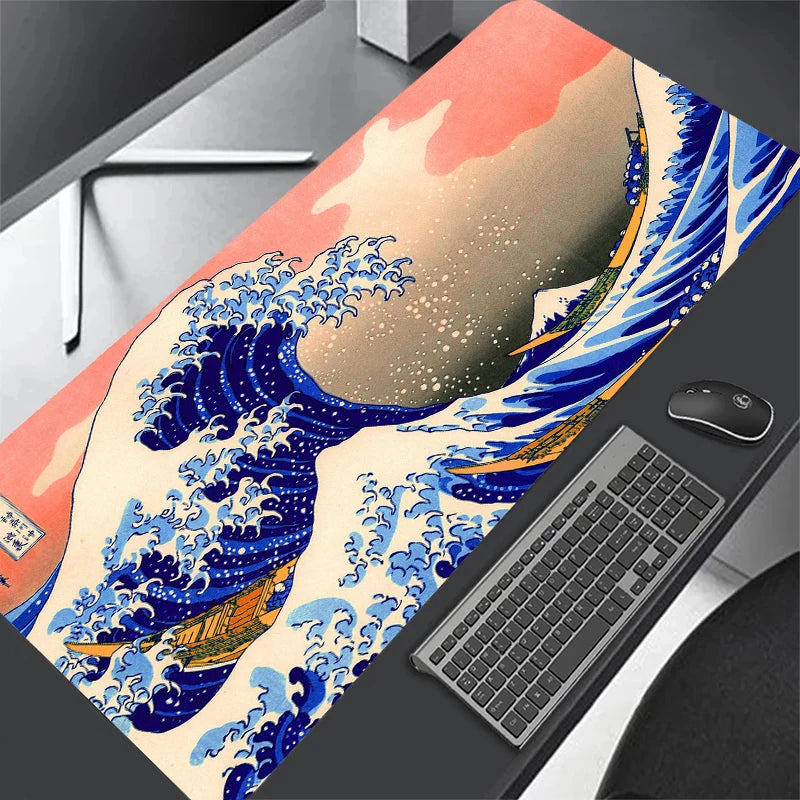 Art Mouse Pad Japan The Great Wave of Kanagawa Gaming Mousepad - Farefe