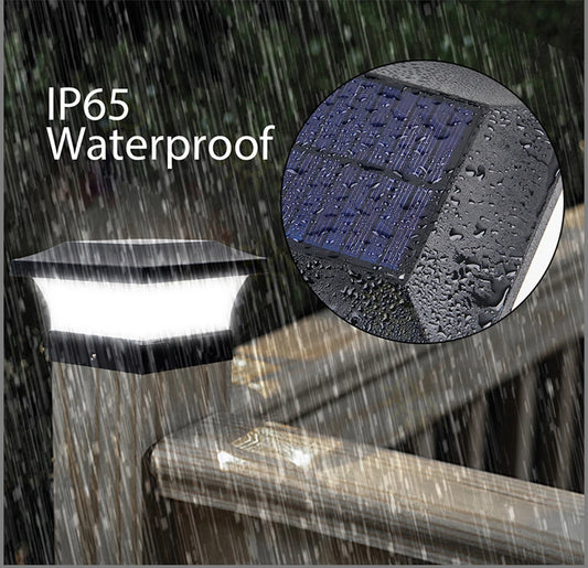 1-4pcs LED Solar Post Deck Cap Fence Landscape Lamp, Waterproof IP65 Garden Gate Solar Powered Decoration - Farefe