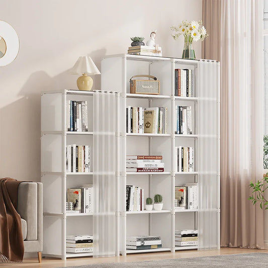 Bookshelf Storage Locker Economical Floor Shelves Student Dormitory Diy Rack Combination Bedroom Room Storage Bookcase Simple - Farefe