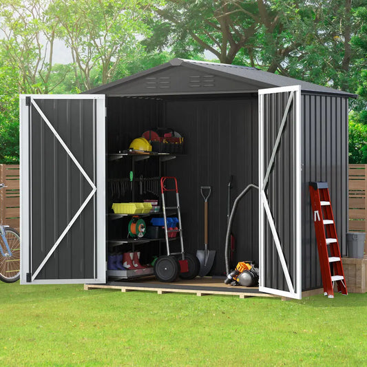 6' x 4' Outdoor Storage Shed - Heavy Duty Tool Sheds - Durable and Waterproof - Farefe
