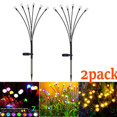 12Pack Outdoor LED Solar Lights - Waterproof Starburst Solar Firefly Lights - Lawn Lamp for Path Landscape Decorative - Farefe