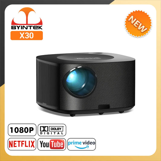 BYINTEK X30 Full HD AI Auto-focus Smart WIFI LED Video Home Theater Projector - Farefe