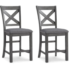 Use Modern Farmhouse Counter Height Upholstered Barstool Set of 2 Dining Chairs - Farefe