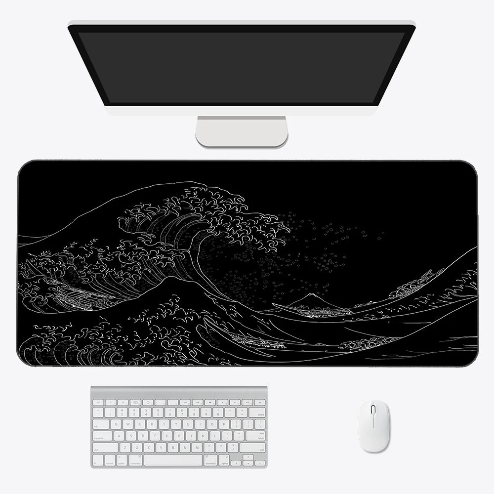 Great Wave Off Art Large Size Mouse Pad Natural Rubber PC Computer Gaming Mousepad Desk Mat - Farefe