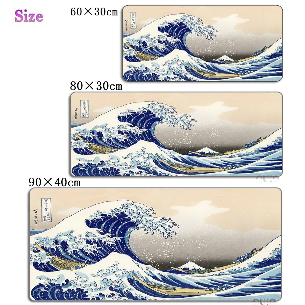 Art Mouse Pad Japan The Great Wave of Kanagawa Gaming Mousepad - Farefe