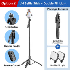 L16 1530mm Wireless Selfie Stick Tripod Stand - Gopro Action Cameras, Smartphones, Steady Shooting - Farefe
