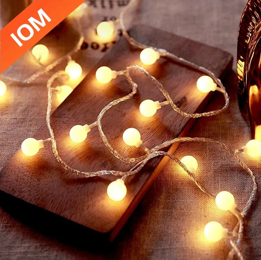 10M USB/Battery Power Ball LED String Lights - Outdoor Lamp for Wedding Garden Fairy Lights Christmas Decoration - Farefe