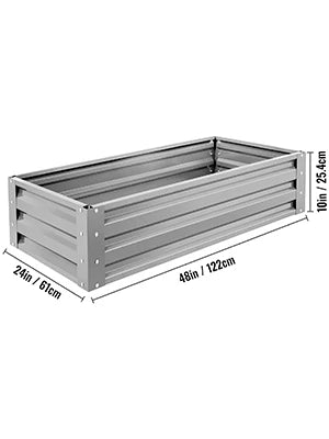 VEVOR Galvanized Steel Raised Garden Bed Planter Box for Vegetables and Herbs Outdoors - Farefe