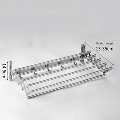 Stainless Steel Shelf Bathroom Storage Towel Rack - No Installation Needed