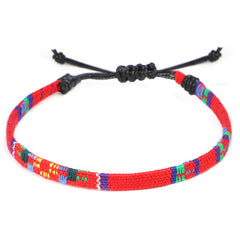 Hand-Woven Rainbow Anklet: Embrace Boho Style with Colorful Charm - Farefe