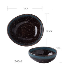 Household Ceramic Mini Delicate Custard Bowls - Fashionable and Simple Style with Color Glaze (Picture Color)