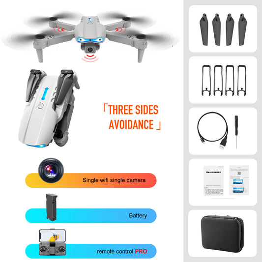 4K Dual Camera Remote Control Three-sided Obstacle Avoidance Drone with 4K Front Lens and HD Bottom Lens