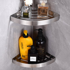 Bathroom Corner Shelf Stainless Steel Storage Rack - Modern and Simple Design - Farefe