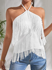 Tassel Suspender Halter Top - Fashionable and Stylish