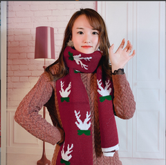 Fashionable Snowflake Knitted Woolen Warm Scarf - Farefe