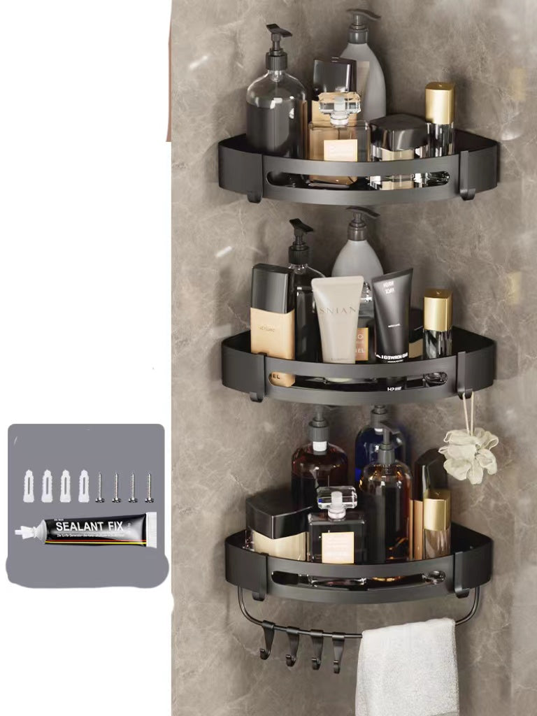 Bathroom Triangle Shelving - Wall Hanging Storage Rack - Farefe