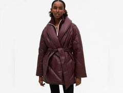 Winter Parkas For Women Loose Leather Coats Ladies Jackets