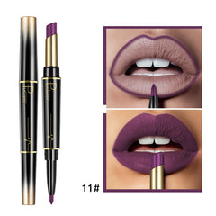 Matte Double-headed Lipstick Lip Liner Lip Lacquer - Waterproof, Durable, Easy to Color