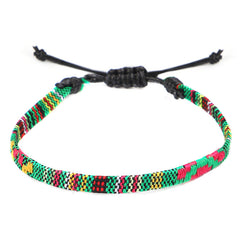 Hand-Woven Rainbow Anklet: Embrace Boho Style with Colorful Charm - Farefe