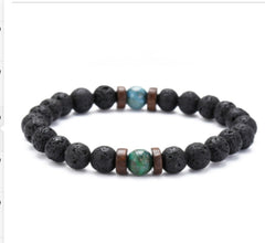 Stylish Black Volcanic Stone Bracelet for Men: Elevate Your Look!