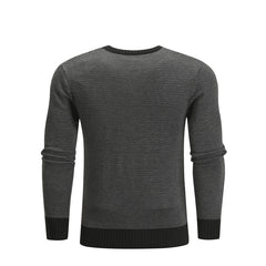 Casual Men's O-Neck Knitted Sweater – Cotton Spliced Pullovers Winter Fashion