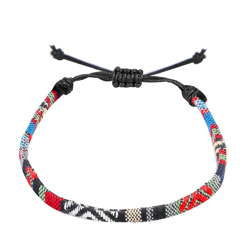 Hand-Woven Rainbow Anklet: Embrace Boho Style with Colorful Charm - Farefe