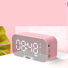 Portable Mirror Clock Alarm Clock with Bluetooth Connection and Voice Prompt