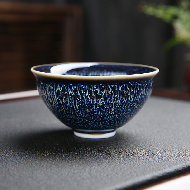 Single Kung Fu For Changing Tea Bowls - Retro Chinese Ceramic Tea Tableware with Colored Glaze Technology - Farefe