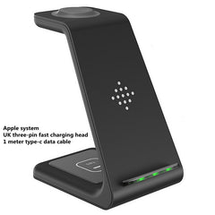 3 In 1 Fast Charging Station Wireless Charger Stand Wireless Quick Charge Dock For Phone Holder - Farefe