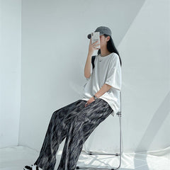 Stylish and Comfortable Tie Dye Black Maternity Pants for Casual Wear