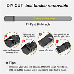 Microfiber PU Leather Ratchet Belt for Men - Adjustable Black Belt with Ratchet Closure