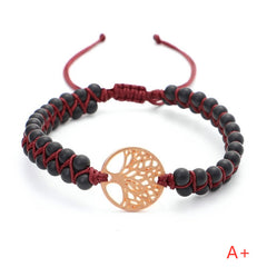 Handcrafted Woven Tree of Life Yoga Bracelet: Embrace Ethnic Style and Retro Charm - Farefe