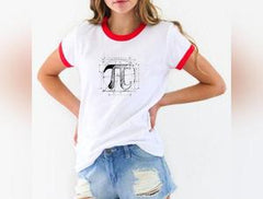 Fashion Ladies White Printed Short Sleeve T-Shirt - Cotton, Letters Pattern, Lightly Cooked Style