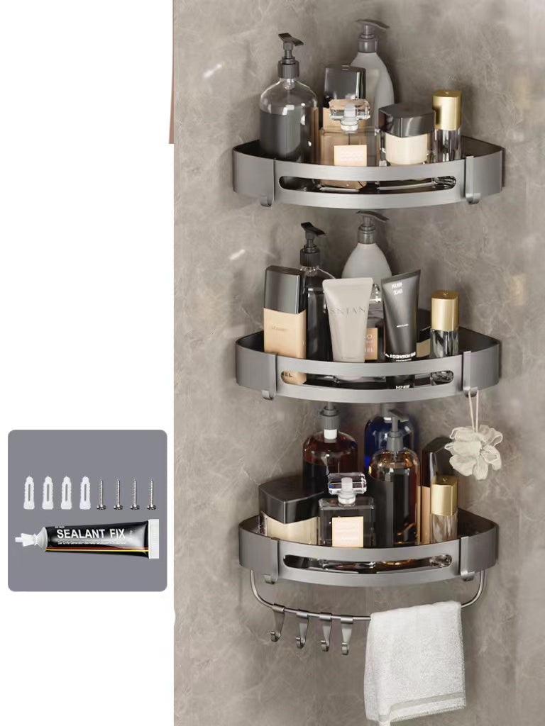 Bathroom Triangle Shelving - Wall Hanging Storage Rack - Farefe