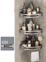 Bathroom Triangle Shelving - Wall Hanging Storage Rack - Farefe