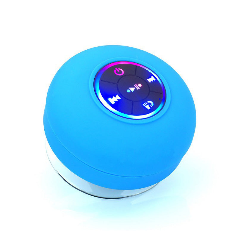 Big Suction Cup Waterproof Bluetooth Speaker LED Light Emitting - Farefe