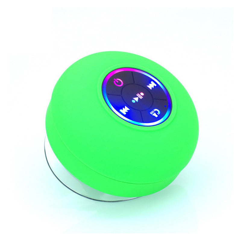 Big Suction Cup Waterproof Bluetooth Speaker LED Light Emitting - Farefe