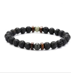 Stylish Black Volcanic Stone Bracelet for Men: Elevate Your Look!