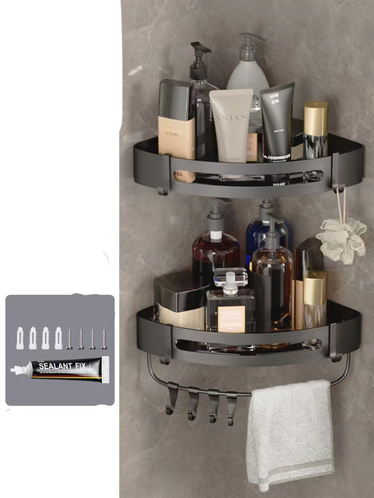 Bathroom Triangle Shelving - Wall Hanging Storage Rack - Farefe