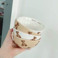 Household Fashion Bear Ceramic Bowls And Tableware