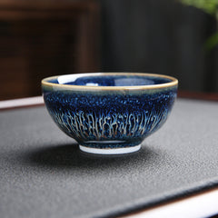 Single Kung Fu For Changing Tea Bowls - Retro Chinese Ceramic Tea Tableware with Colored Glaze Technology - Farefe