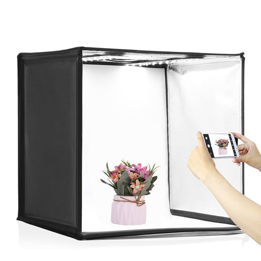 40CM Folding Studio LED Photo Soft Light Box - Dimmable Highlighting, Portable Design - Farefe