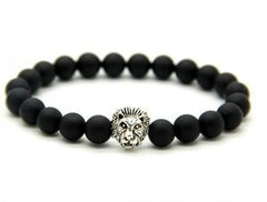 King of the Jungle: Lion Carved Stone Bracelet for Strength and Style