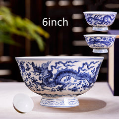 Household Noodle Bowls Ceramic Bone China For Eating - Farefe